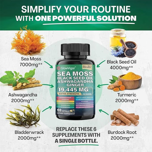 Aceite de semilla negra de musgo marino