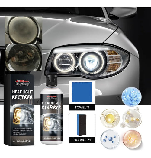 Agente reparador de faros de coche Rayas de faros de coche Amarillamiento