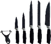 SET CUCHILLOS 6 PIEZAS NEGRO